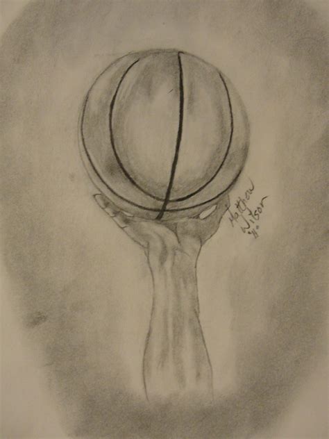 Hand With Basketball Drawing By Malka Basketball Drawings Sports