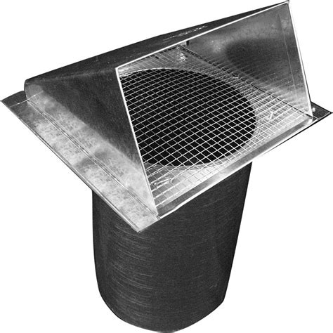 Speedi Products 8 In Dia Galvanized Wall Vent Hood With 14 In Screen