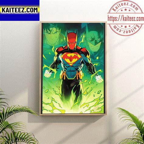 Dc Comics Superman X Batman Superpowers Wall Decor Poster Canvas Kaiteez