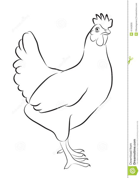 French Hen Drawing At Getdrawings Free Download