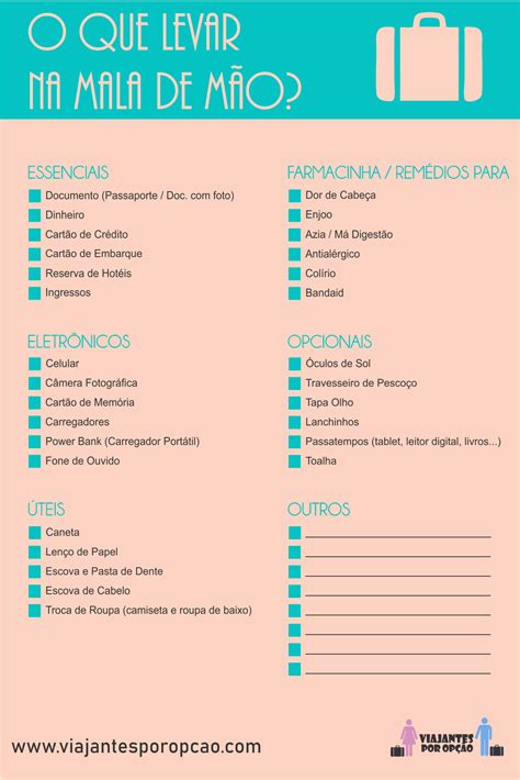 Check List De Viagem Pdf Para Usar Em Toda Viagem Checklist De