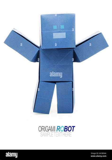 Paper Origami Robot Stock Photo Alamy
