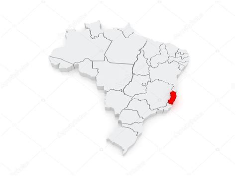Mapa Do Espírito Santo Brasil — Fotografias De Stock © Tatiana53 48823279