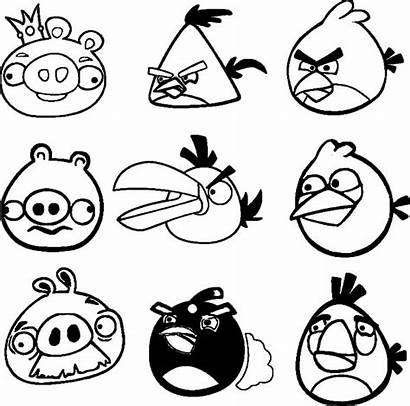 Angry Birds Coloring Pages Bird Characters Printable