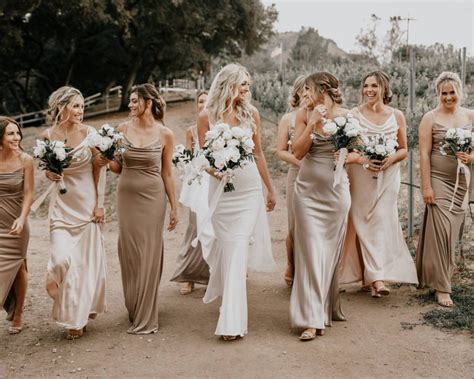 Best Champagne Bridesmaid Dresses For Roses Rings