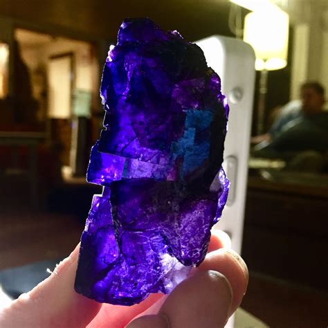 Dark Purple Fluorite Crystal Specimen