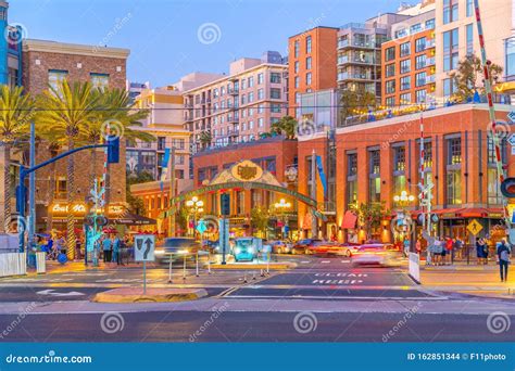 The Gaslamp Quarter In San Diego California Usa Editorial Stock Image