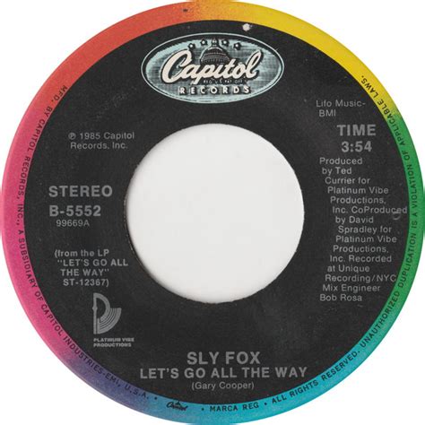 Sly Fox Let S Go All The Way Releases Discogs