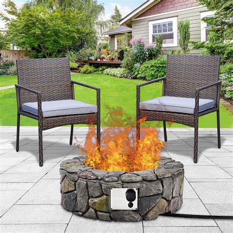 For new installations, the lava rock may be wet, so it's best to remove it from the bags and allow to dry out before placing it on the burner. 28″ Propane Gas Fire Pit Outdoor Finish Lava Rocks Cover ...