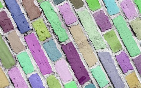 Color Brick Wall Abstract Stock Photo Image Of Messy 107229706