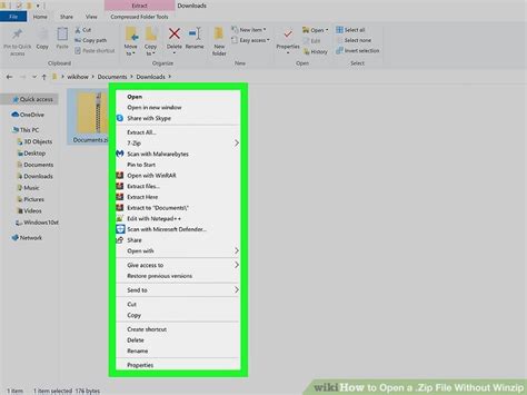 4 Ways To Open A Zip File Without Winzip Wikihow