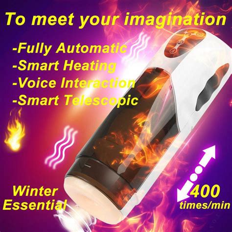 Buy Automatic Masturbator Cup Male Sucking Heating Telescopic Aircraft Cup Pussy Real Vagina
