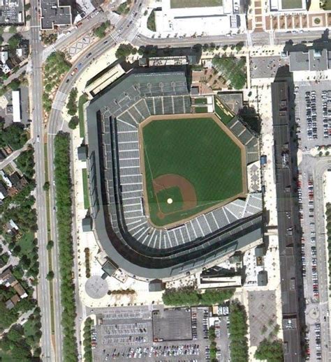 MLB All 30 Major League Baseball Stadiums As Viewed From Space