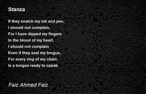 Stanza Poem by Faiz Ahmed Faiz - Poem Hunter