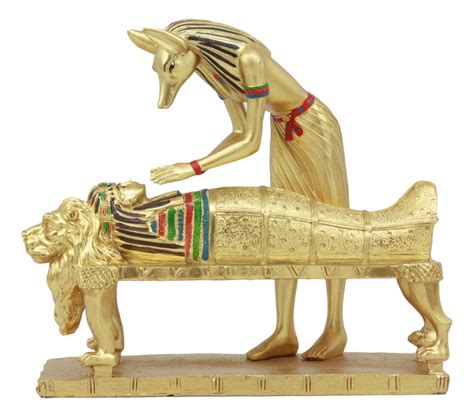 Buy Ebros Ancient Egyptian Deity Golden Anubis Embalming Pharaoh Mummy Statue Classical Egyptian