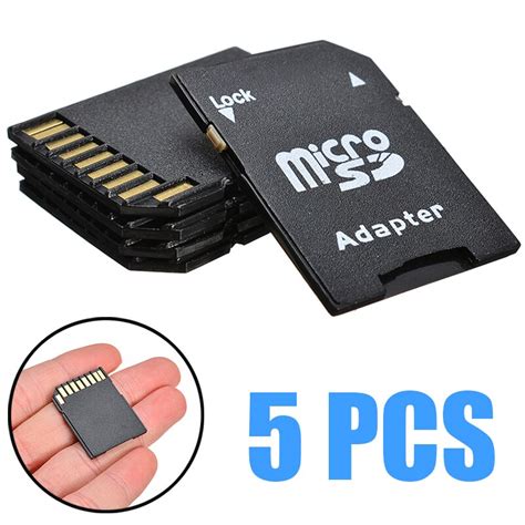 Mayitr 5 Pcs Micro Sdhc Kartu Memori Flash Adaptor Tf Untuk Micro Sd