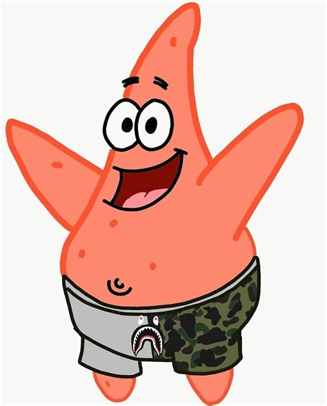 Spongebob Patrick Star X Bape By Lindscoop Redbubble