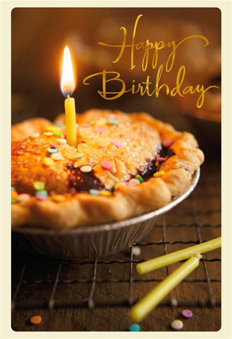 pie  candle celebrating  birthday card greeting