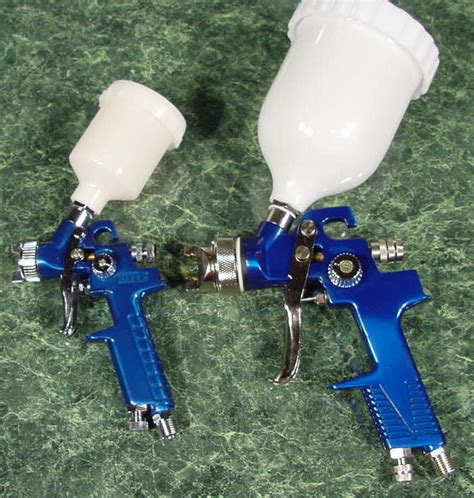 2pc Hvlp Air Paint Spray Guns Full Size And Mini Touch Up