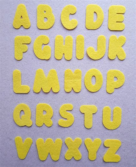 Felt Letters Alphabet Set Capital Letters For Crafting Felt Etsy