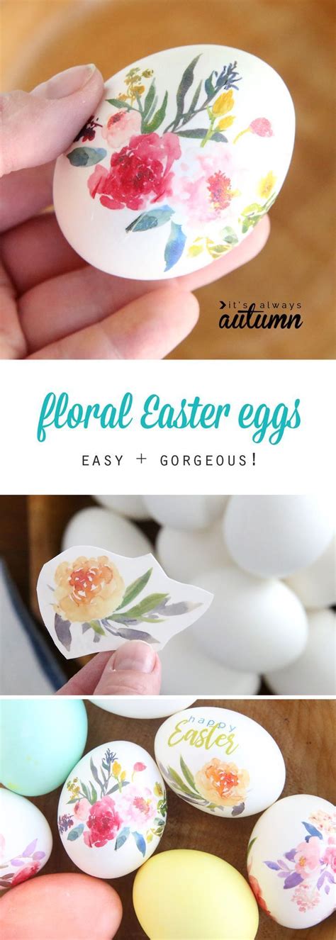 Beautiful Floral Easter Eggs Using Tattoo Paper Its Always Autumn