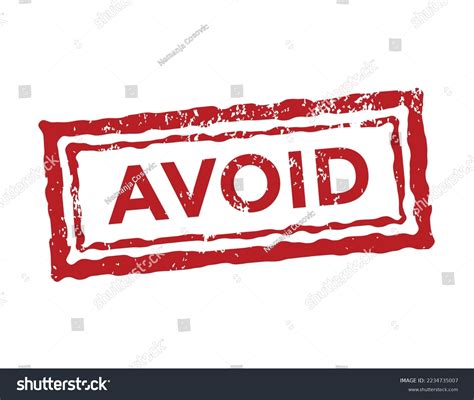 Avoid Grunge Red Rubber Stamp Vector Stock Vector Royalty Free