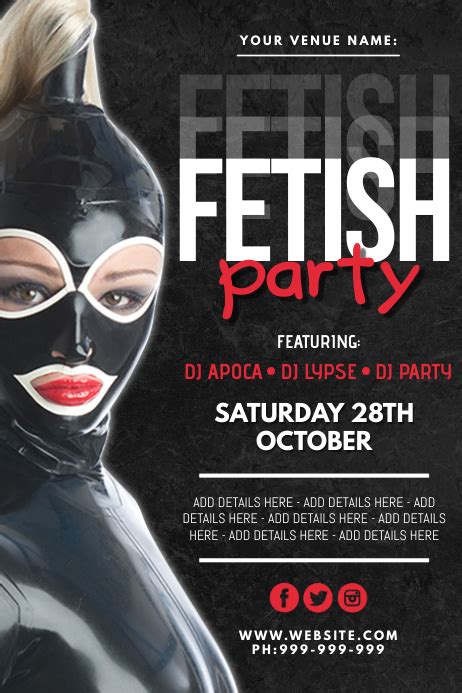 fetish party poster template postermywall
