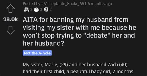 woman asks if she s wrong for banning her husband from visiting her sister twistedsifter