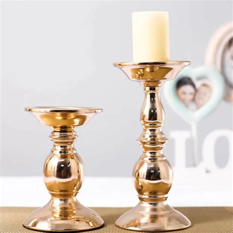 Iron Gold Candle Holders Stand Candlestick Candle Stick Base Candlestick Holder Wedding
