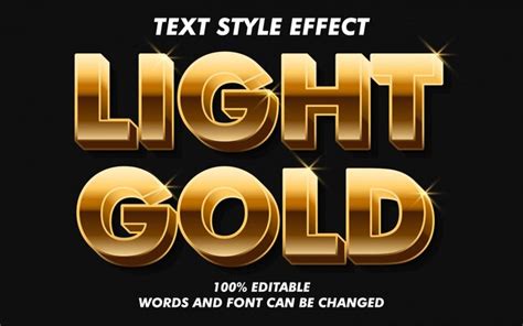 Premium Vector Golden Bold Text Style Effect