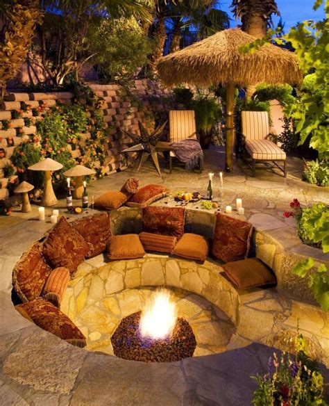 You'll only need bricks to make it and shape its back like a teardrop. 18 Fire Pit Ideas For Your Backyard - Best of DIY Ideas