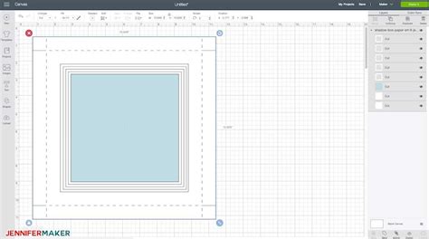 My shadow box template svg cut file uploaded to Cricut Design Space Svg