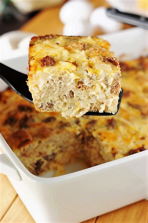 Overnight Sausage Egg And Hash Brown Breakfast Casserole The Kitchen