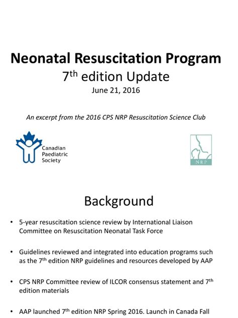7th Edition Nrp Cardiopulmonary Resuscitation Infants