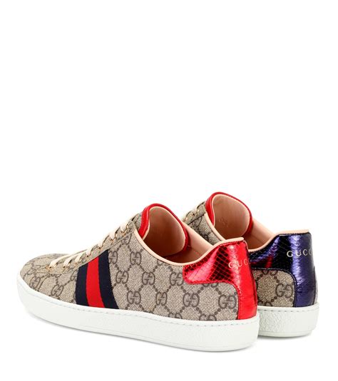 Gucci Canvas Ace Gg Supreme Sneakers In Beige Natural Lyst