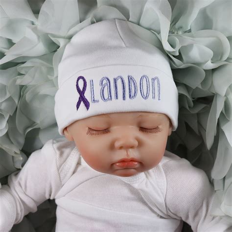 Personalized preemie hat with Prematurity Awareness Ribbon - micro ...