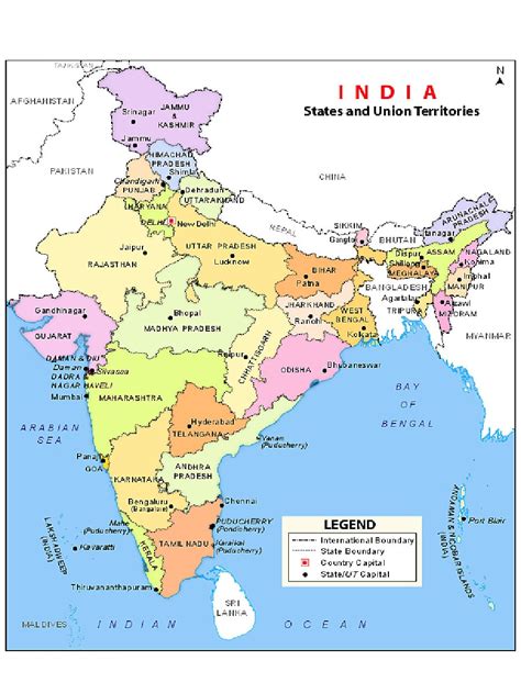 Pdf India Map With States And Capital Pdf Download Instapdf