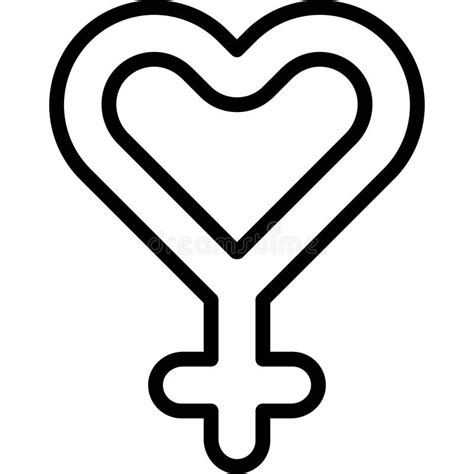 Heart Shaped Female Gender Symbol Icon International Women`s Day Related Vector Stock Vector