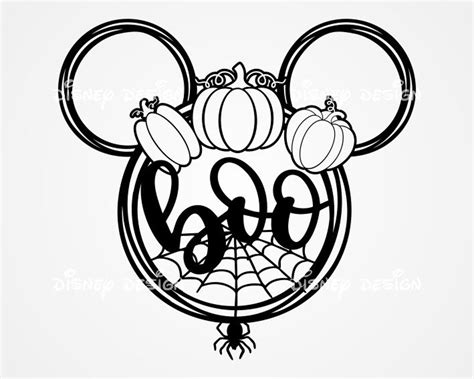Mickey Pumpkin Svg Halloween Disney Svg Boo Svg Disney Etsy Uk