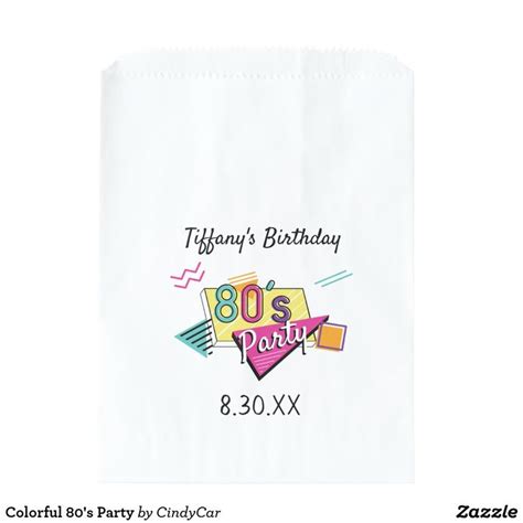 colorful 80 s party favor bag zazzle 80s party party favor bags party favors