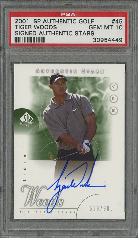 December 30, 1975 in cypress, california, usa college: Lot Detail - 2001 SP Authentic #45 Tiger Woods Signed ...