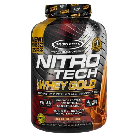 Gold standard 100% whey protein by optimum nutrition. Proteina Muscletech Nitro-tech Whey Gold 5.5 Lbs Dulce De ...