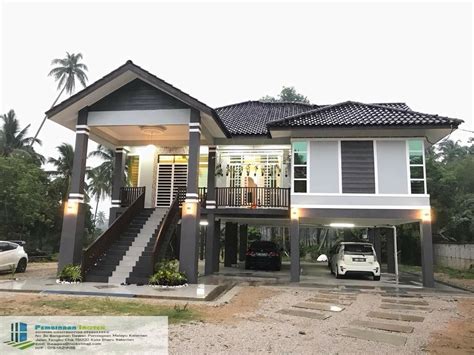 Rumah mungil dari potongan bambu. Design Rumah Kampung Moden | Desainrumahid.com