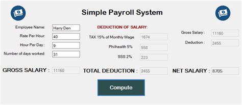Simple Payroll System In Vb Net With Source Code Source Code Project