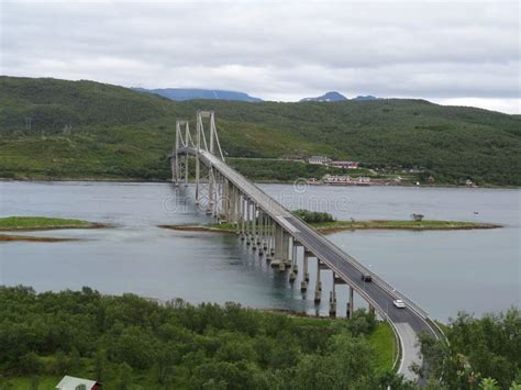 Road Bridge In The Lofoten Islands In Norway Stock Photo Image Of
