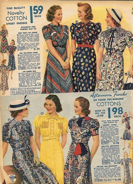 Sears And Roebuck Spring And Summer 1938 53 1930s Fashion 30s