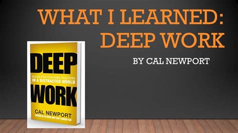 Deep Work Book Review Youtube
