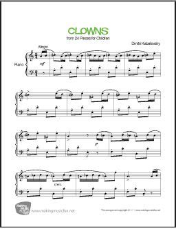 In the united kingdom, makingmusicfun.net is ranked 126,671, with an estimated 56,685 monthly visitors a month. Clowns (Kabalevsky) - Easy Piano Sheet Music (Digital Print) - Visit MakingMusicFun.net for free ...