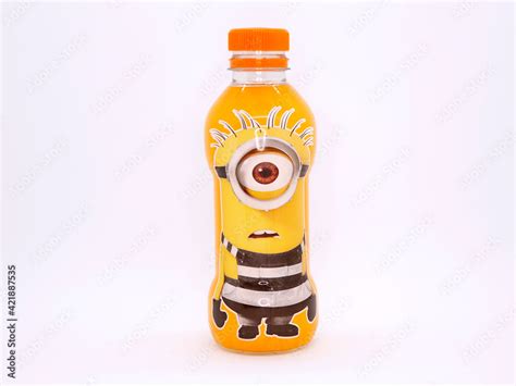 Bottle With Minion Character Bottle Of Orange Soda Minion Of The