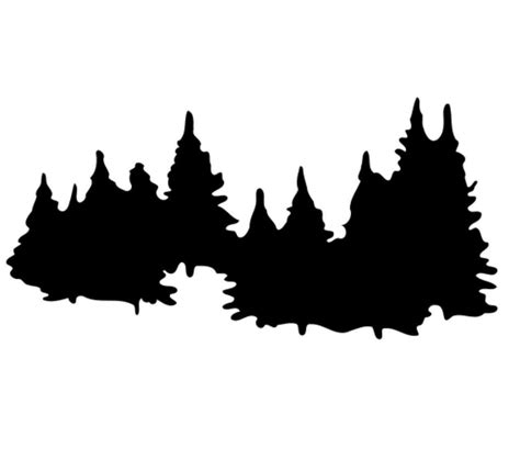 Pine Trees Silhouette Clipart Best